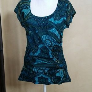Medium Apt 9 teal blue ruched top